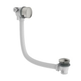 Product Cut out image of the Crosswater MPRO Brushed Stainless Steel Bath Filler with Click-Clack